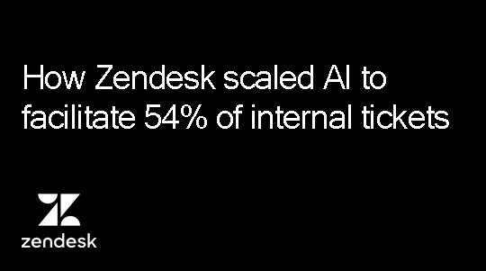 How Zendesk scaled Al to facilitate 54% of internal tickets